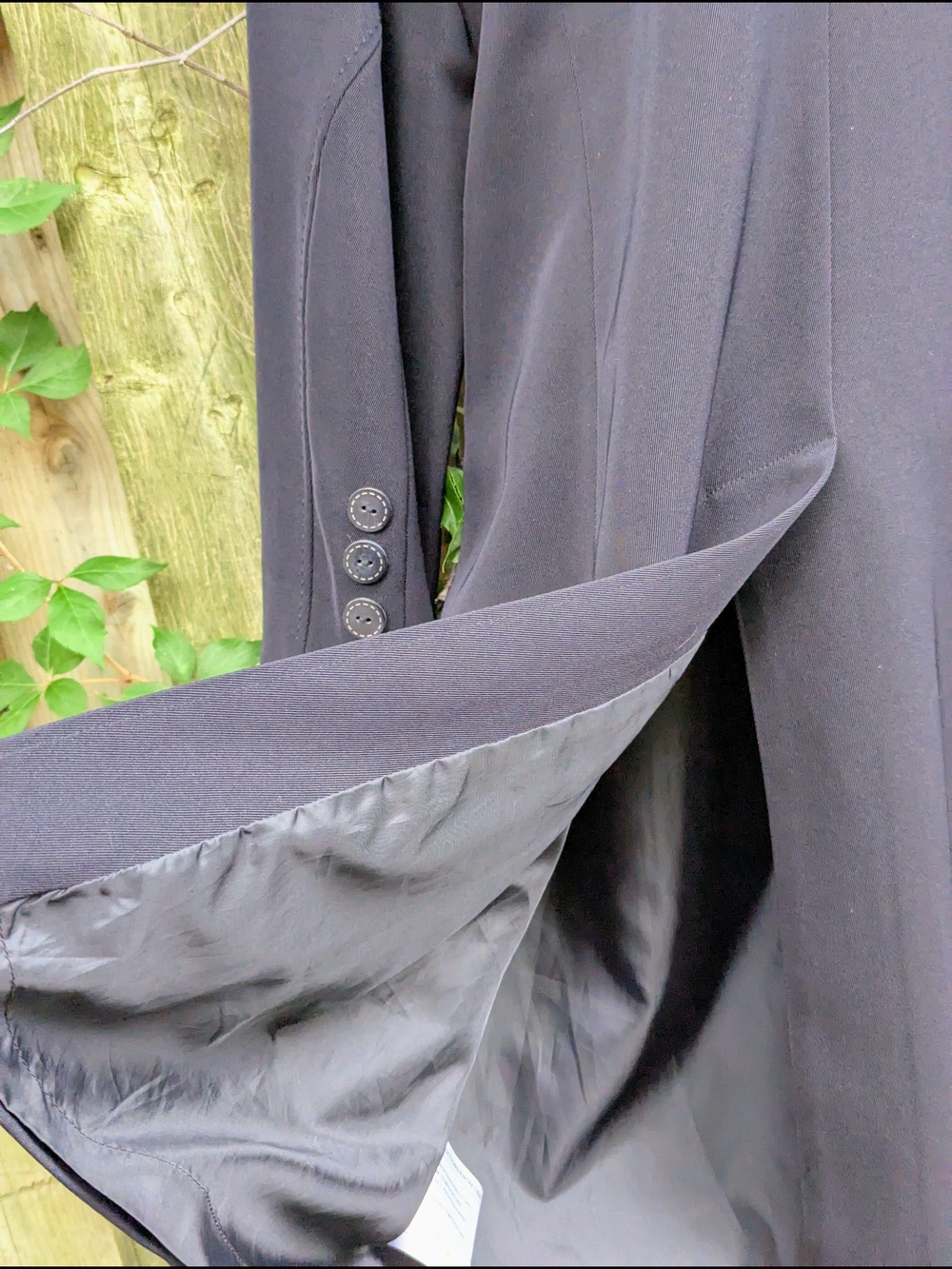 D’Allaird Longline Navy Blazer Coat 11/12 | Manteau-Blazer Long Marine Large - Picture 9 of 10